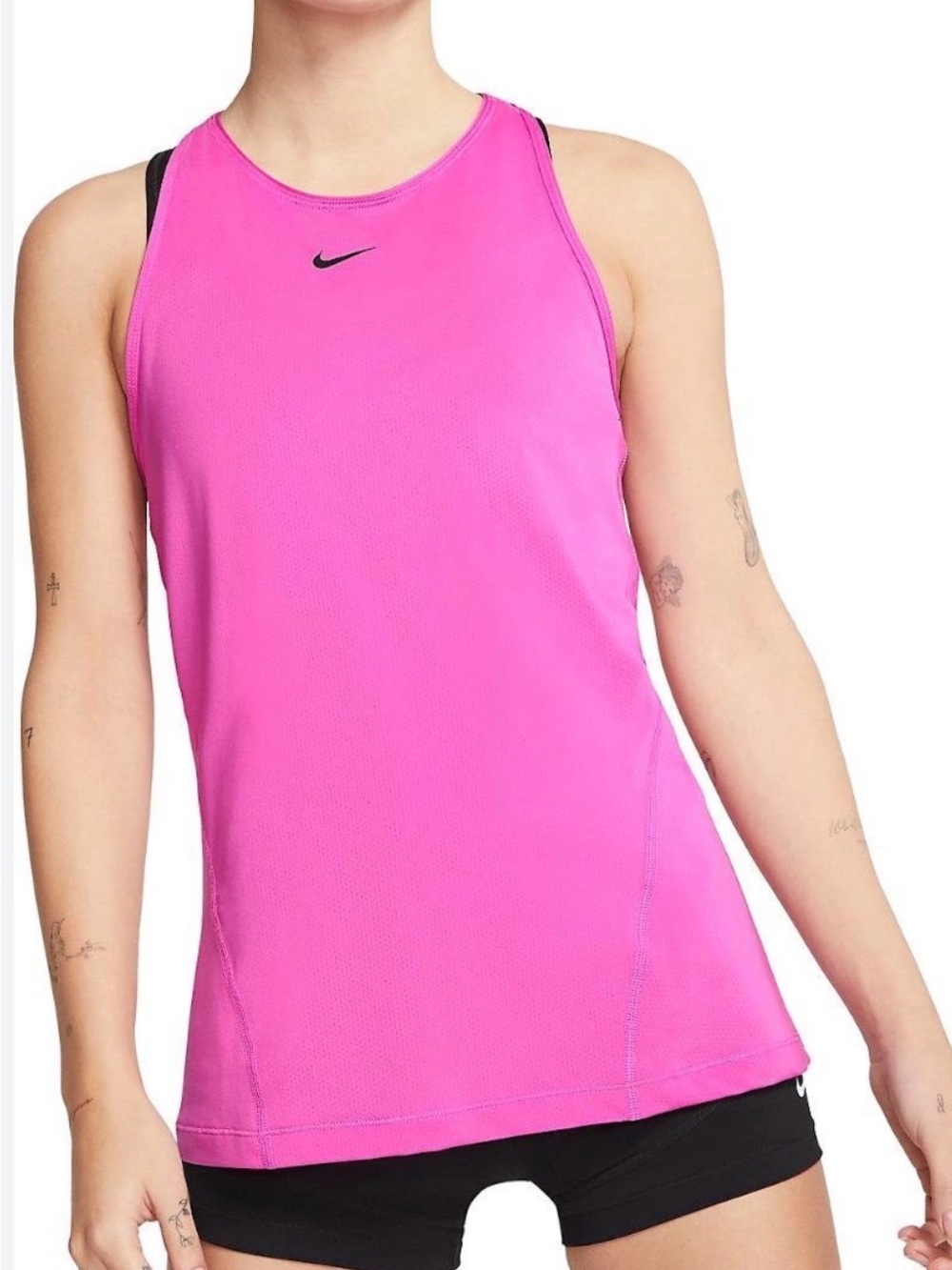 Nike Dri-FIT Bright Pink Running Tank Top Small Racerback Athletic Workout